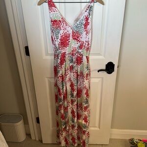 Lucky brand floral maxi dress XS